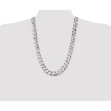Sterling Silver Rhodium-plated 14.5mm Curb Chain - QC-837728C3-7506