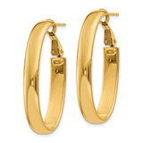 14k 5.75mm Oval Omega Back Hoop Earrings - PR-1B748413-9406