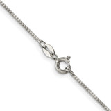Sterling Silver Rhodium-plated 1mm 8 Sided Diamond-cut Box Chain - QB-16B961FB-2388