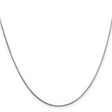 Sterling Silver Rhodium-plated 1mm 8 Sided Diamond-cut Box Chain - QB-9854E4B1-4401