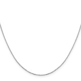 Sterling Silver Rhodium-plated 1mm 8 Sided Diamond-cut Cable Chain - QP-BE5AB8E9-9853