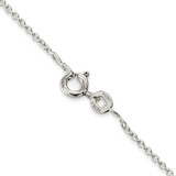 Sterling Silver Rhodium-plated 1mm Cable Chain - QC-0806C953-1053