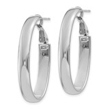 14k 5.75mm White Gold Oval Omega Back Hoop Earrings - PR-AFA92996-5584