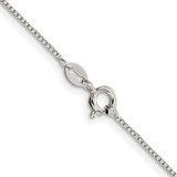 Sterling Silver Rhodium-plated 1mm Round Box Chain - QH-8AB78955-1317