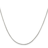 Sterling Silver Rhodium-plated 1mm Round Box Chain - QH-FBCE9A08-1636