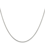 Sterling Silver Rhodium-plated 1mm Round Snake Chain - QS-E0EFC2BA-6820
