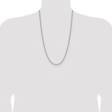Sterling Silver Rhodium-plated 2.0mm 8 Sided D/C Double Spiga Chain - QD-3AAD2ACE-7680