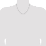 Sterling Silver Rhodium-plated 2.0mm D/C Forzantine Chain - QD-66D1D98E-6837