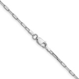 Sterling Silver Rhodium-plated 2.15mm D/C Forzantine Chain - QD-47B68060-4404