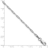 Sterling Silver Rhodium-plated 2.15mm D/C Forzantine Chain - QD-66BAEC88-4239
