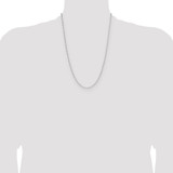 Sterling Silver Rhodium-plated 2.15mm D/C Forzantine Chain - QD-701020A9-4806