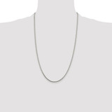 Sterling Silver Rhodium-plated 2.15mm Diamond-cut Round Spiga Chain - QS-3BCBF596-1005