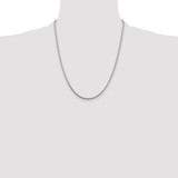 Sterling Silver Rhodium-plated 2.15mm Diamond-cut Round Spiga Chain - QS-CC2E35F0-4020
