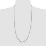 Sterling Silver Rhodium-plated 2.15mm Diamond-cut Round Spiga Chain - QS-E3868371-3227