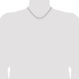 Sterling Silver Rhodium-plated 2.1mm Diamond-cut Square Spiga Chain - QD-415632C7-6981