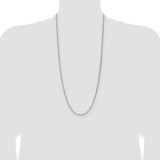 Sterling Silver Rhodium-plated 2.1mm Diamond-cut Square Spiga Chain - QD-D561A780-5608