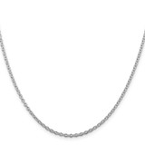 Sterling Silver Rhodium-plated 2.25mm Cable Chain - QC-EA2FE44E-1247