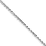 Sterling Silver Rhodium-plated 2.25mm Diamond-cut Rope Chain (100 inch Spoo
