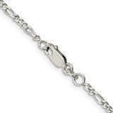 Sterling Silver Rhodium-plated 2.25mm Figaro Chain - QF-64864394-6175