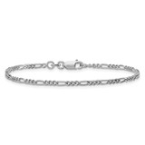 Sterling Silver Rhodium-plated 2.25mm Figaro Chain - QF-890E7BE2-4948