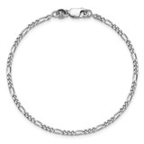 Sterling Silver Rhodium-plated 2.25mm Figaro Chain - QF-890E7BE2-4948