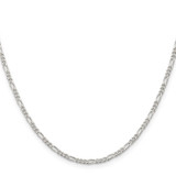 Sterling Silver Rhodium-plated 2.25mm Figaro Chain - QF-8E176665-5876