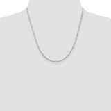 Sterling Silver Rhodium-plated 2.25mm Figaro Chain - QF-95F81C52-9141