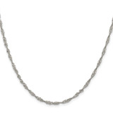 Sterling Silver Rhodium-plated 2.25mm Singapore Chain - QF-E48A58E5-7338