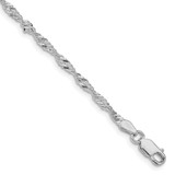 Sterling Silver Rhodium-plated 2.25mm Singapore Chain - QF-F08F27CB-8227