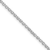 Sterling Silver Rhodium-plated 2.2mm Diamond-cut Cable Chain - QH-1AF86510-9923
