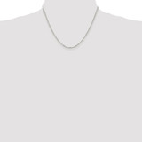 Sterling Silver Rhodium-plated 2.2mm Diamond-cut Cable Chain - QH-729BA8AE-3452