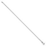 Sterling Silver Rhodium-plated 2.2mm Diamond-cut Long Link Cable Chain - QA-FA7522AB-3165
