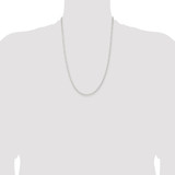 Sterling Silver Rhodium-plated 2.3mm Beveled Curb Chain - QF-1C0499D7-7101