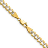 14k 5.9mm Lightweight Pav‚ Flat Cuban Chain - PC-CCD0E43B-7976