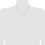 Sterling Silver Rhodium-plated 2.3mm Beveled Curb Chain - QF-53EA64E0-3832