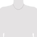 Sterling Silver Rhodium-plated 2.3mm Beveled Curb Chain - QF-5E06999D-3413