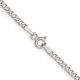 Sterling Silver Rhodium-plated 2.3mm Beveled Curb Chain - QF-CBEA0C41-5016