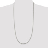 Sterling Silver Rhodium-plated 2.55mm D/C Square Franco Chain - QQ-5BF38EB5-5070