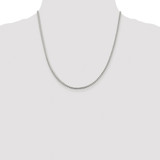 Sterling Silver Rhodium-plated 2.55mm D/C Square Franco Chain - QQ-9DC074A7-6502