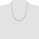 Sterling Silver Rhodium-plated 2.55mm D/C Square Franco Chain - QQ-B0809498-3646