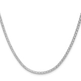 Sterling Silver Rhodium-plated 2.5mm 8 Sided D/C Double Spiga Chain - QD-09B3F58E-5798