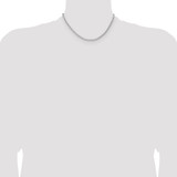 Sterling Silver Rhodium-plated 2.5mm 8 Sided D/C Double Spiga Chain - QD-3360CBF2-5901