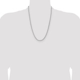 Sterling Silver Rhodium-plated 2.5mm 8 Sided D/C Double Spiga Chain - QD-CC531674-9535