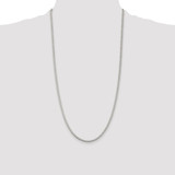 Sterling Silver Rhodium-plated 2.5mm Box Chain - QB-1BC7490F-2706