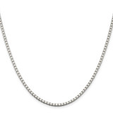 Sterling Silver Rhodium-plated 2.5mm Box Chain - QB-EE5B5346-2182
