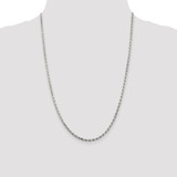 Sterling Silver Rhodium-plated 2.5mm Diamond-cut Rope Chain - QD-6C2923ED-1639
