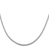 Sterling Silver Rhodium-plated 2.5mm Diamond-cut Round Franco Chain - QF-2B423CCA-6008