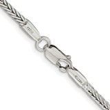 Sterling Silver Rhodium-plated 2.5mm Diamond-cut Round Franco Chain - QF-D0B7DDAC-5980