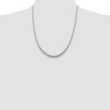 Sterling Silver Rhodium-plated 2.5mm Diamond-cut Round Franco Chain - QF-D7F7A456-9242