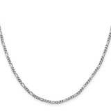 Sterling Silver Rhodium-plated 2.5mm Figaro Chain - QF-469E0689-4943